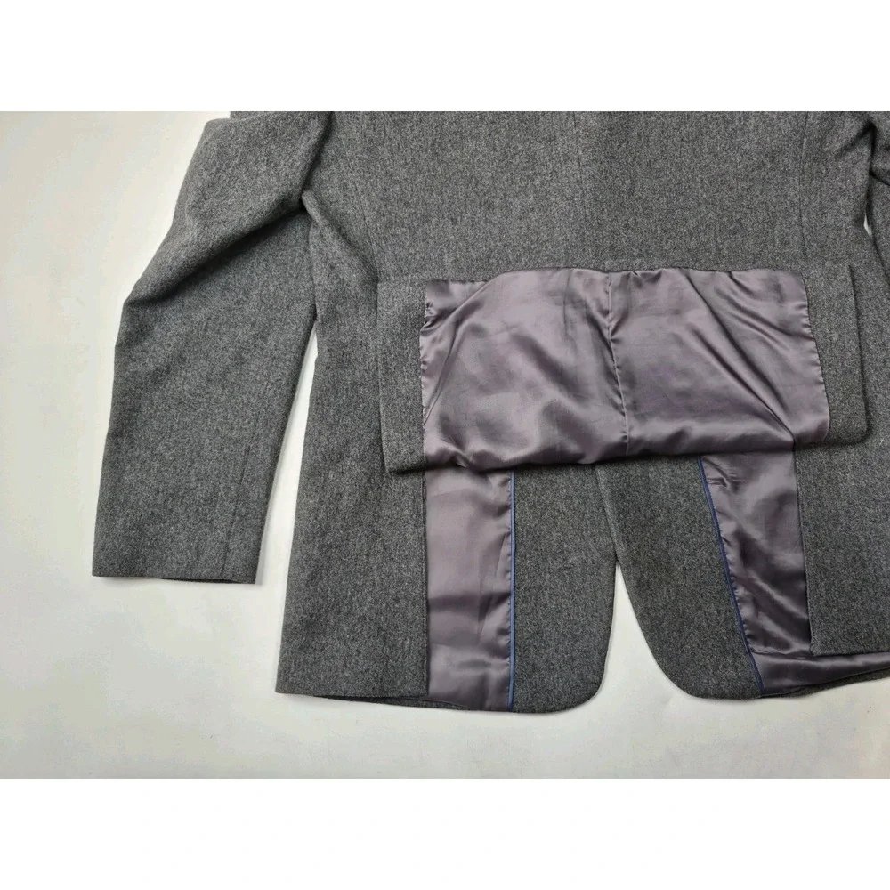 Jos A Bank Mens Wool Sport Coat 40L Gray 2 Button Double Vent Blazer O705